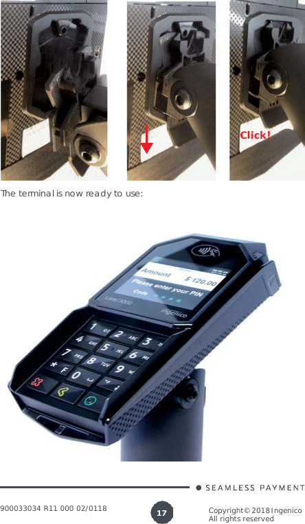 INGENICO LANE3000CL Standalone Payment terminal User Manual 900033034