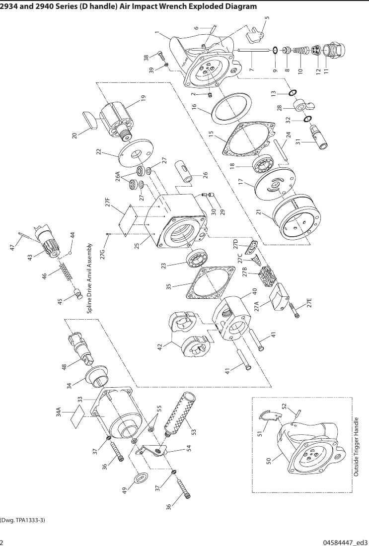 Page 2 of 8 - Ingersoll-Rand Ingersoll-Rand-2934-Users-Manual- Parts Information Manual, Air Impact Wrench, 2934 And 2940 Series (D Handle)  Ingersoll-rand-2934-users-manual
