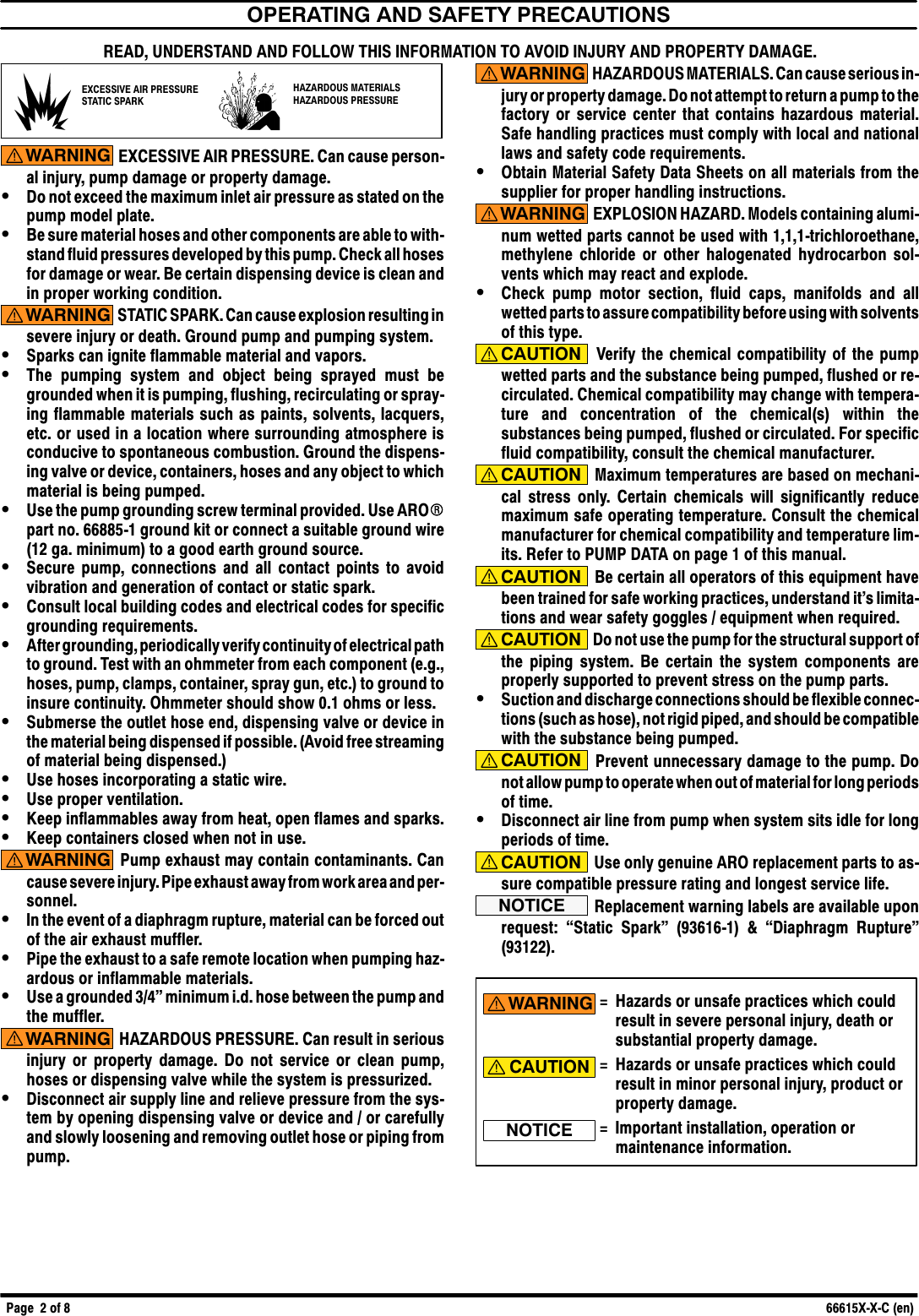 Page 2 of 8 - Ingersoll-Rand Ingersoll-Rand-66615X-X-C-Users-Manual- 66615X_X_C_Y_  Ingersoll-rand-66615x-x-c-users-manual