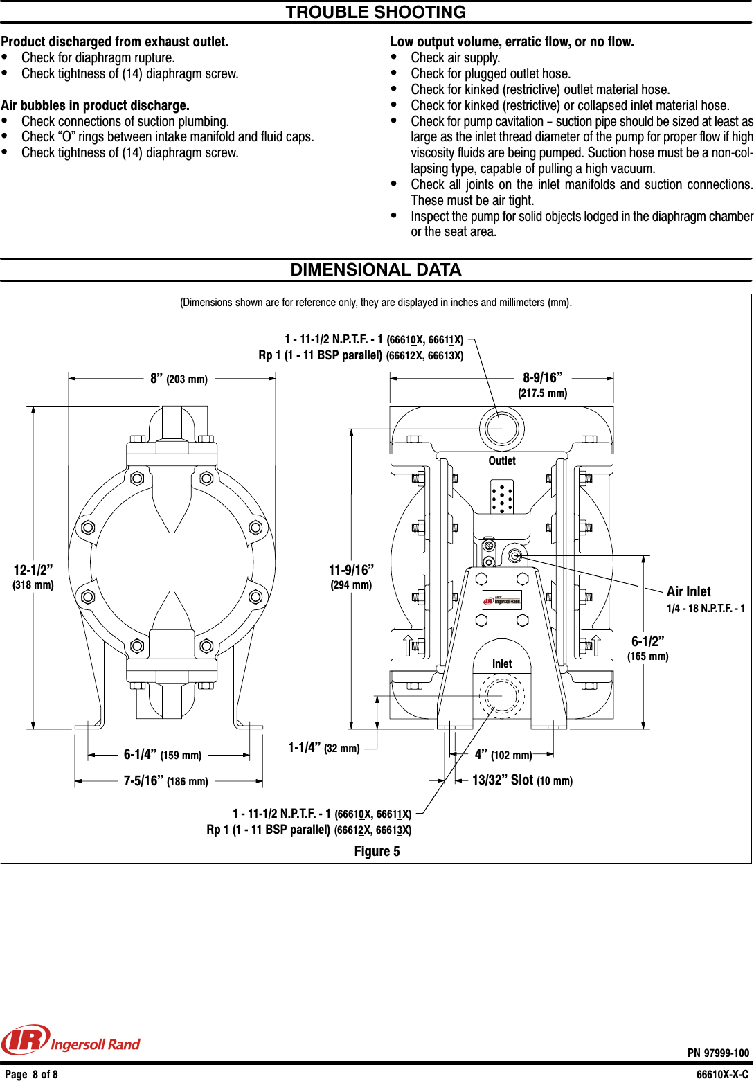 Page 8 of 8 - Ingersoll-Rand Ingersoll-Rand-Diaphragm-Pump-66610X-X-C-Users-Manual- 66610X(w)  Ingersoll-rand-diaphragm-pump-66610x-x-c-users-manual