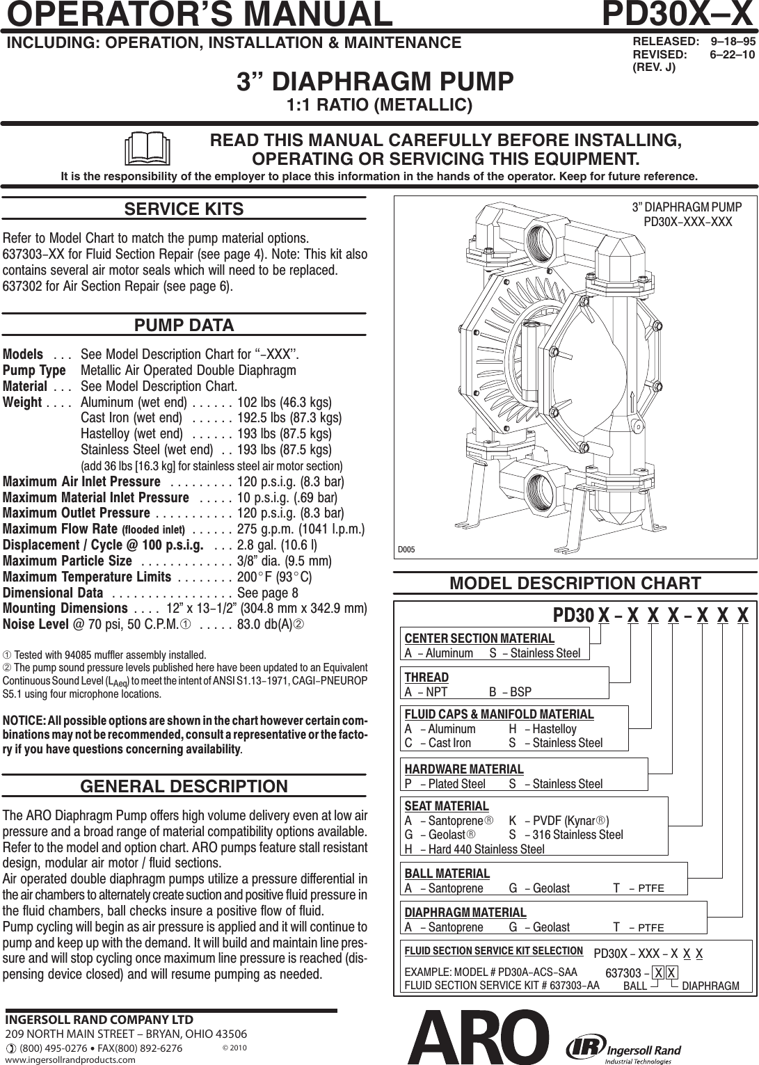 Page 1 of 8 - Ingersoll-Rand Ingersoll-Rand-Pd30X-X-Users-Manual- PD30Xnext  Ingersoll-rand-pd30x-x-users-manual