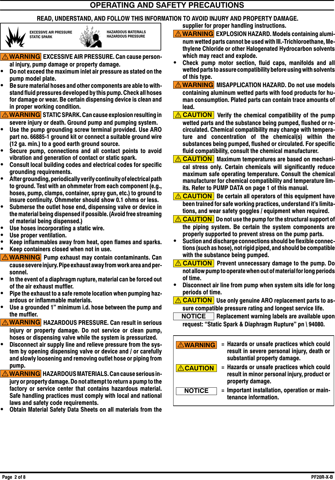 Page 2 of 8 - Ingersoll-Rand Ingersoll-Rand-Pf20R-X-B-Users-Manual- PF20R_B_03_  Ingersoll-rand-pf20r-x-b-users-manual