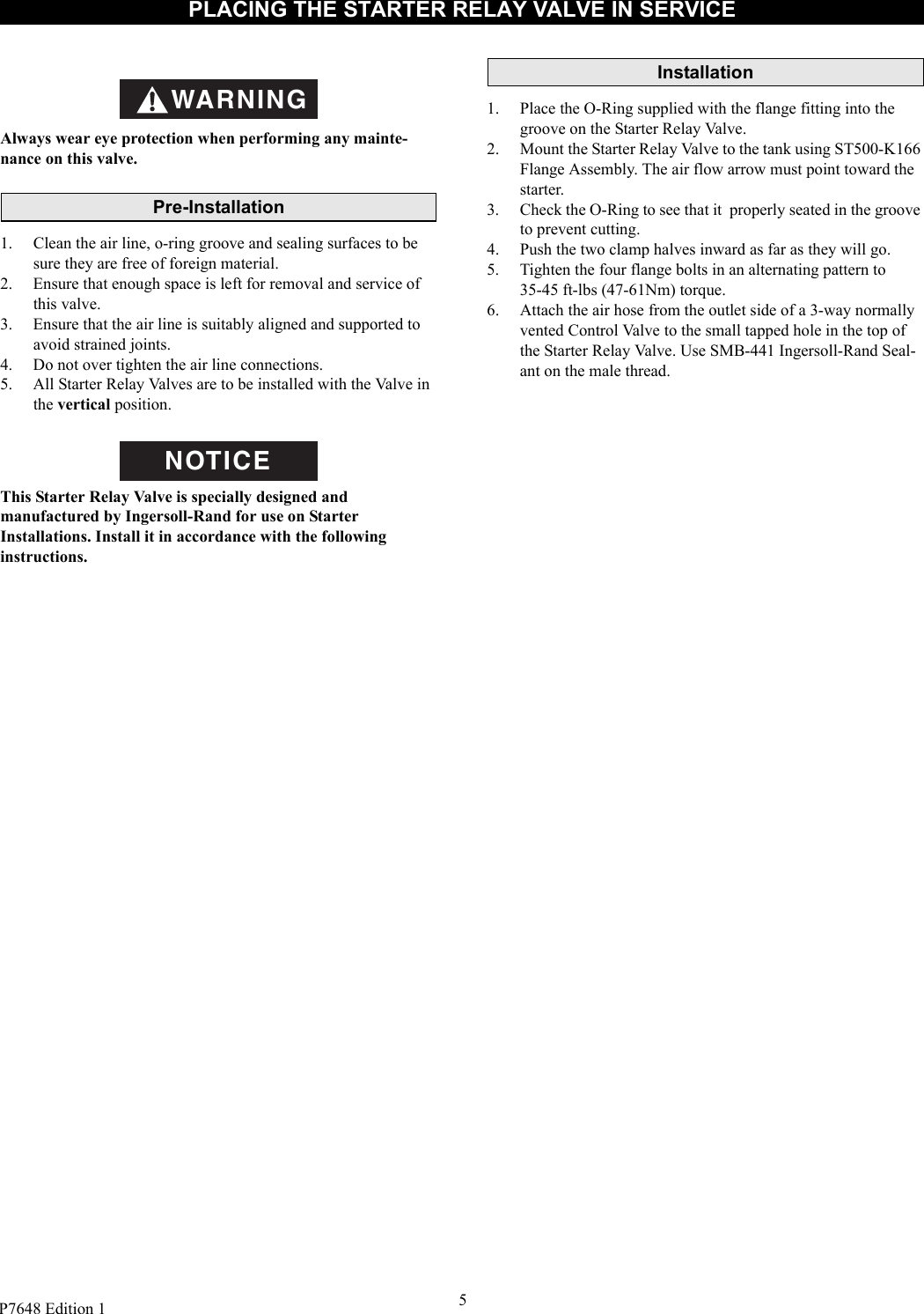 Page 5 of 8 - Ingersoll-Rand Ingersoll-Rand-Srv125F-Users-Manual- Operation And Maintenance Manual  Ingersoll-rand-srv125f-users-manual