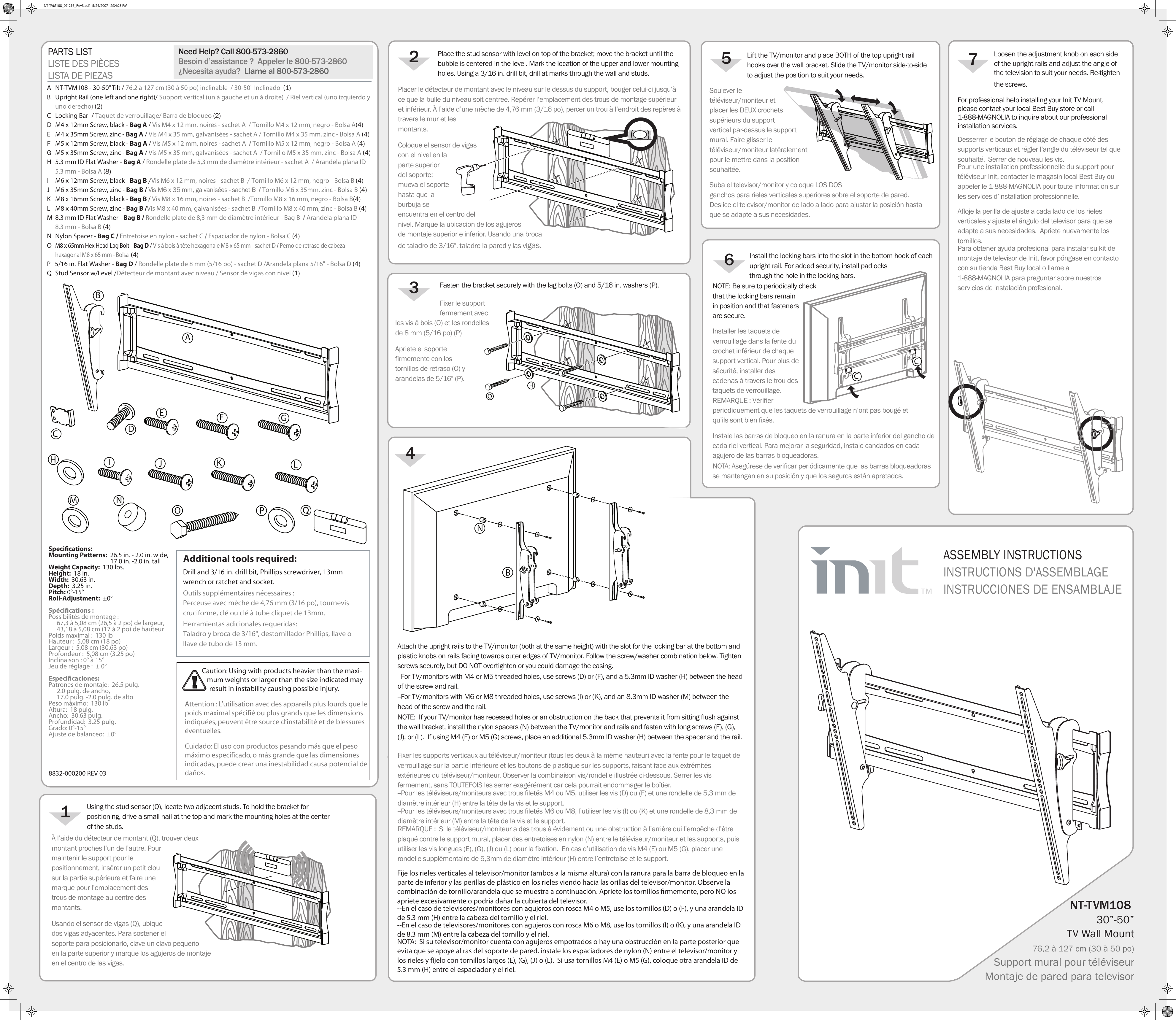 Init Nt Tvm108 Users Manual Installation Instructions