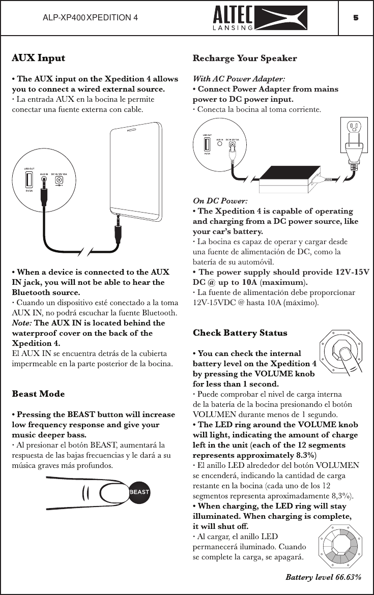 Page 5 of Innovative Concepts and Design ALP-XP BLUETOOTH SPEAKER User Manual 
