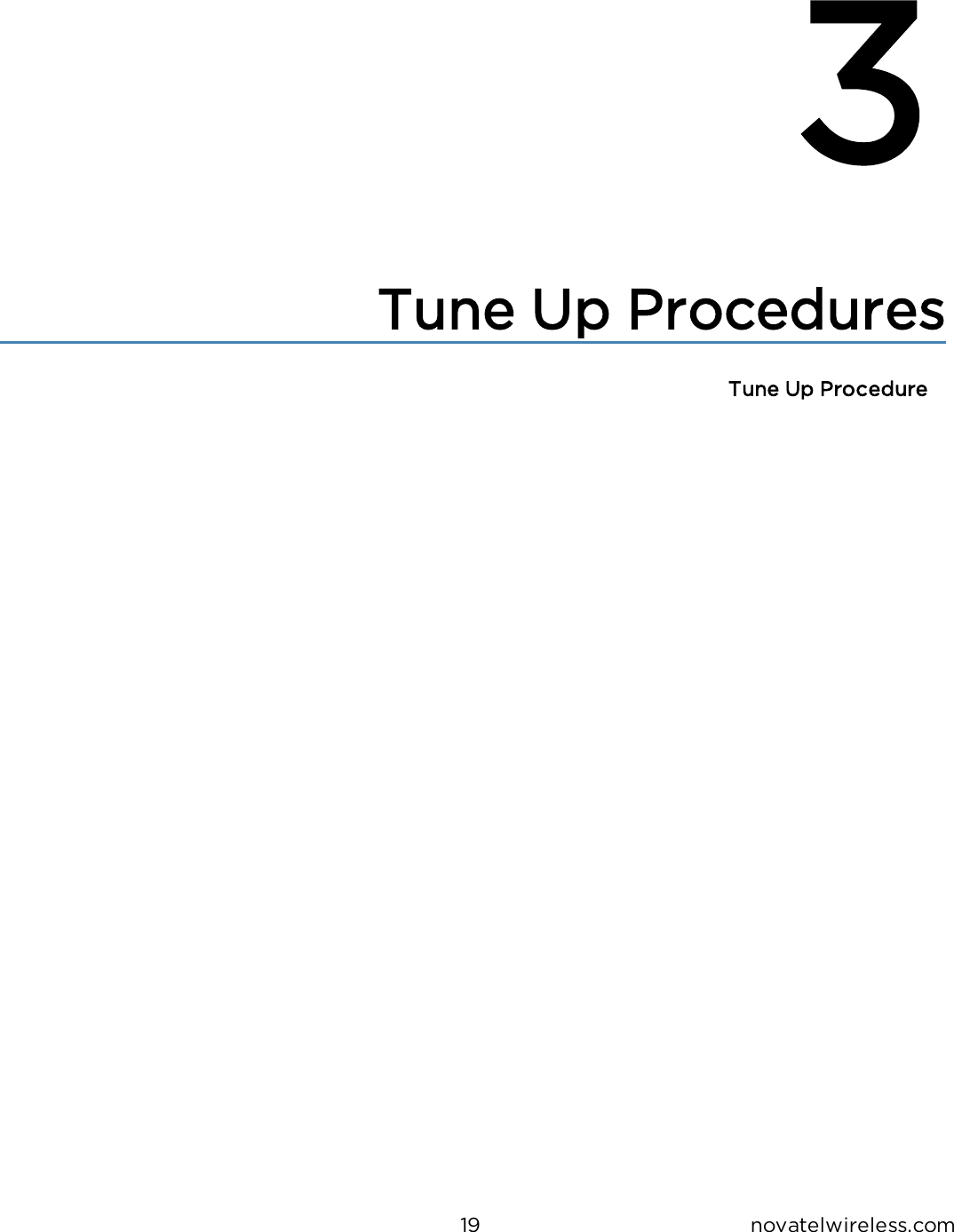 19 novatelwireless.com3Tune Up ProceduresTune Up Procedure