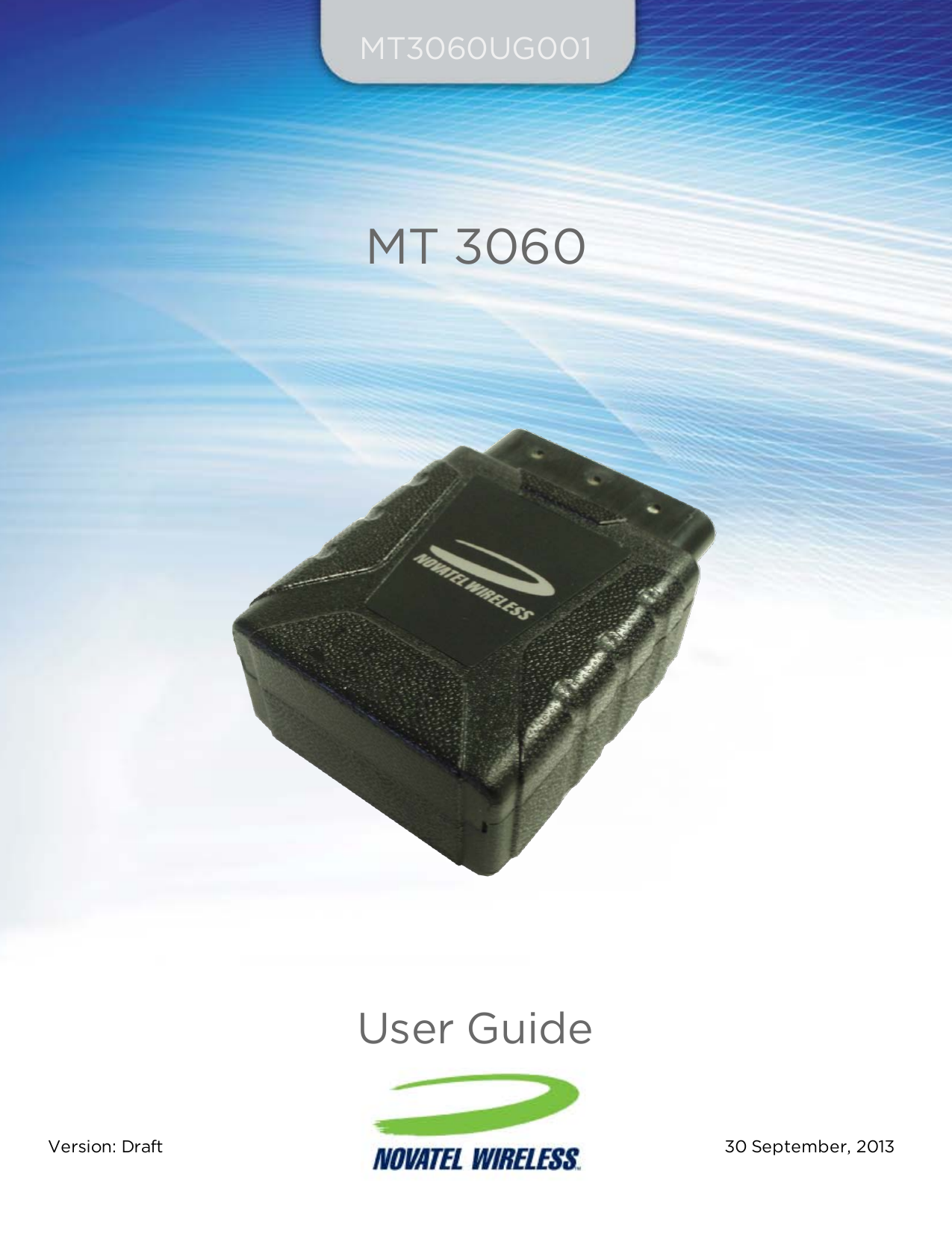 MT3060UG001MT 3060User GuideVersion: Draft 30 September, 2013