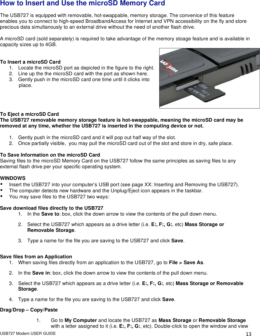 Page 15 of Inseego NVWMC727 Cellular/ PCS CDMA USB Modem User Manual