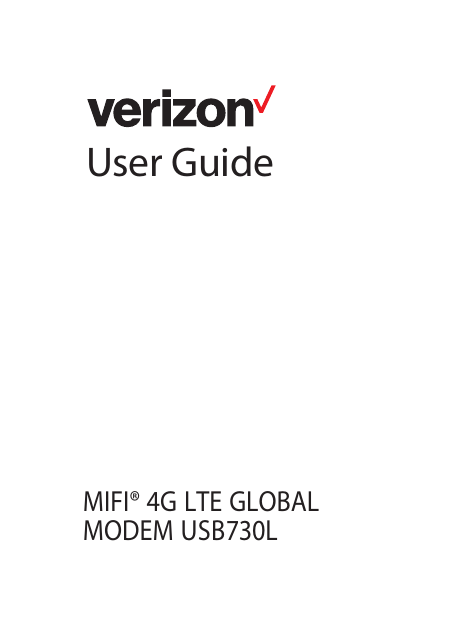 User GuideMIFI® 4G LTE GLOBAL MODEM USB730L