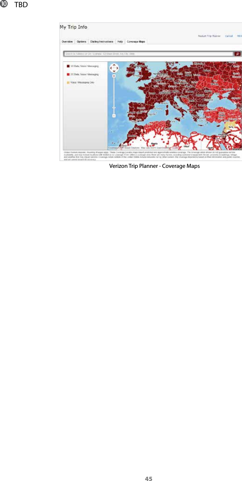 45 ➓ TBDVerizon Trip Planner - Coverage Maps