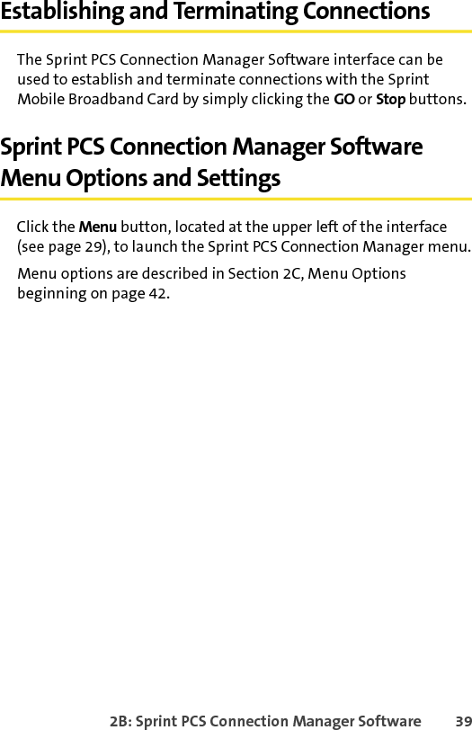 40 2B: Sprint PCS Connection Manager Software