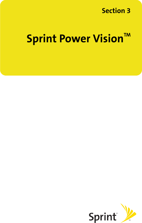 Section 3Sprint Power VisionTM