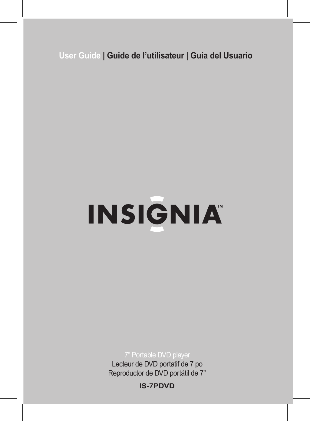 Insignia Ns 7Pdvd Users Manual 7 Inch Portable DVD Player User Guide
