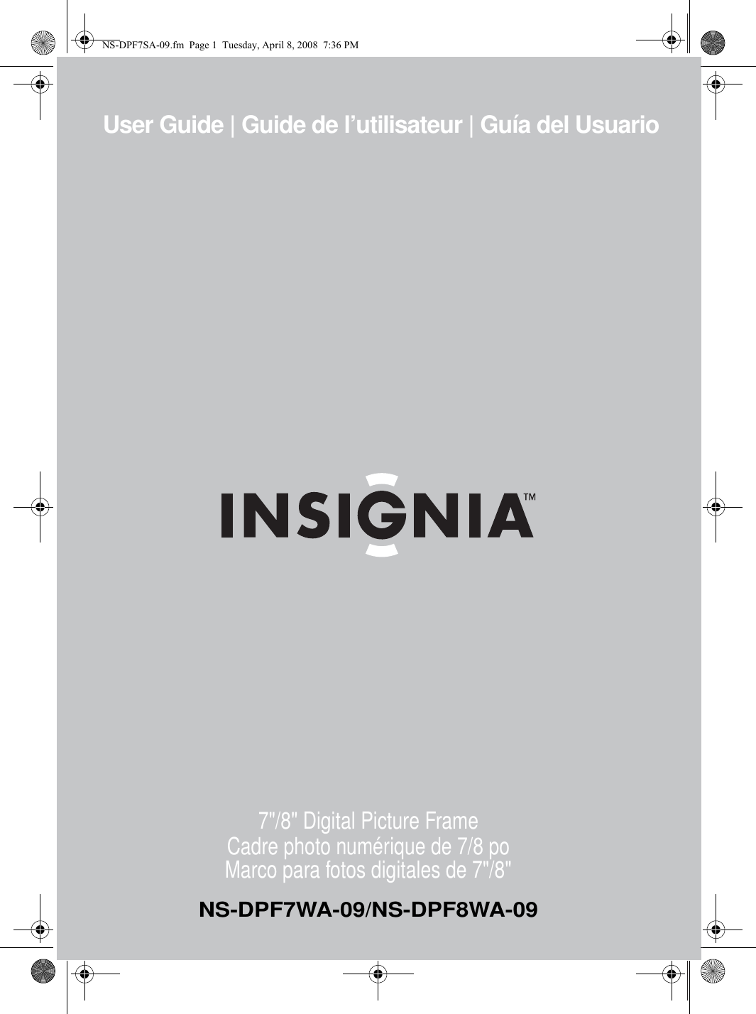 Insignia Ns Dpf10Wa 09 Owner S Manual DPF7SA User Guide