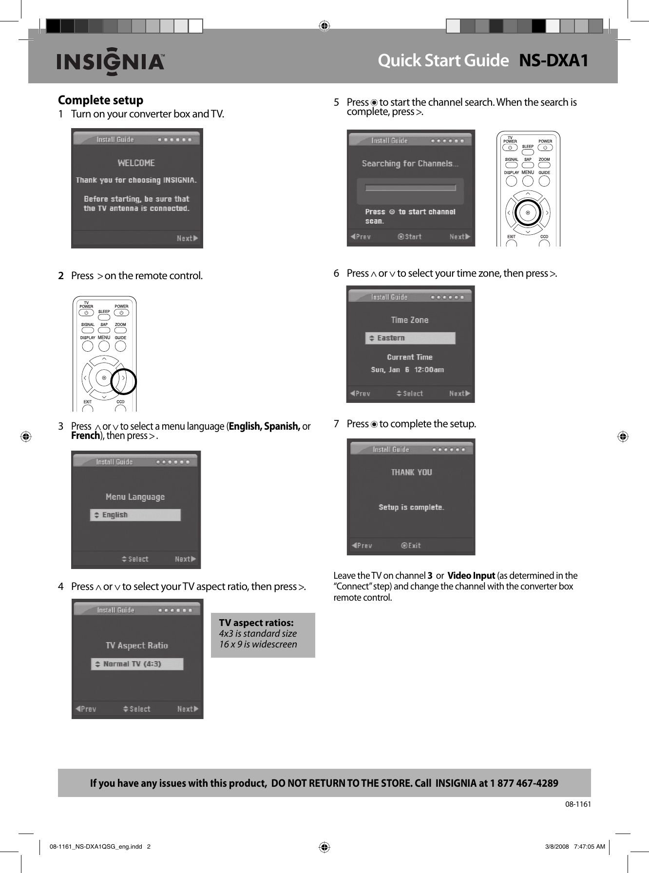 Page 2 of 2 - Insignia Insignia-Ns-Dxa1-Users-Manual- 08-1161_NS-DXA1QSG_eng  Insignia-ns-dxa1-users-manual