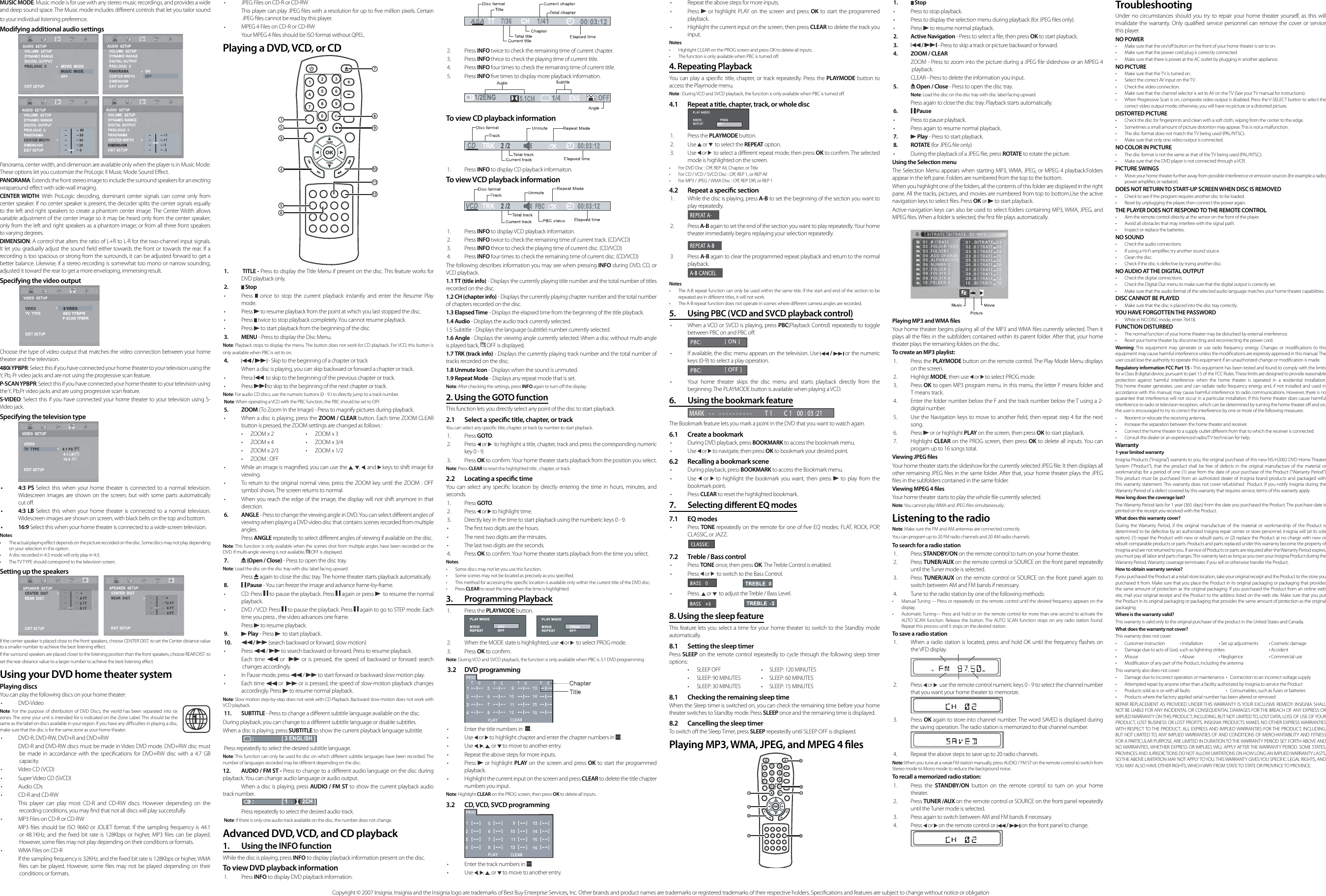 Page 2 of 2 - Insignia Insignia-Ns-H2002-Users-Manual-  Insignia-ns-h2002-users-manual