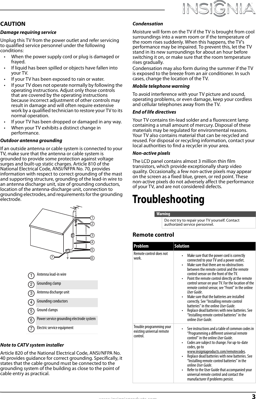 Page 4 of 8 - Insignia NS-32L120A13 User Manual  To The E4ceff27-9816-4607-8fc5-a85662c21874