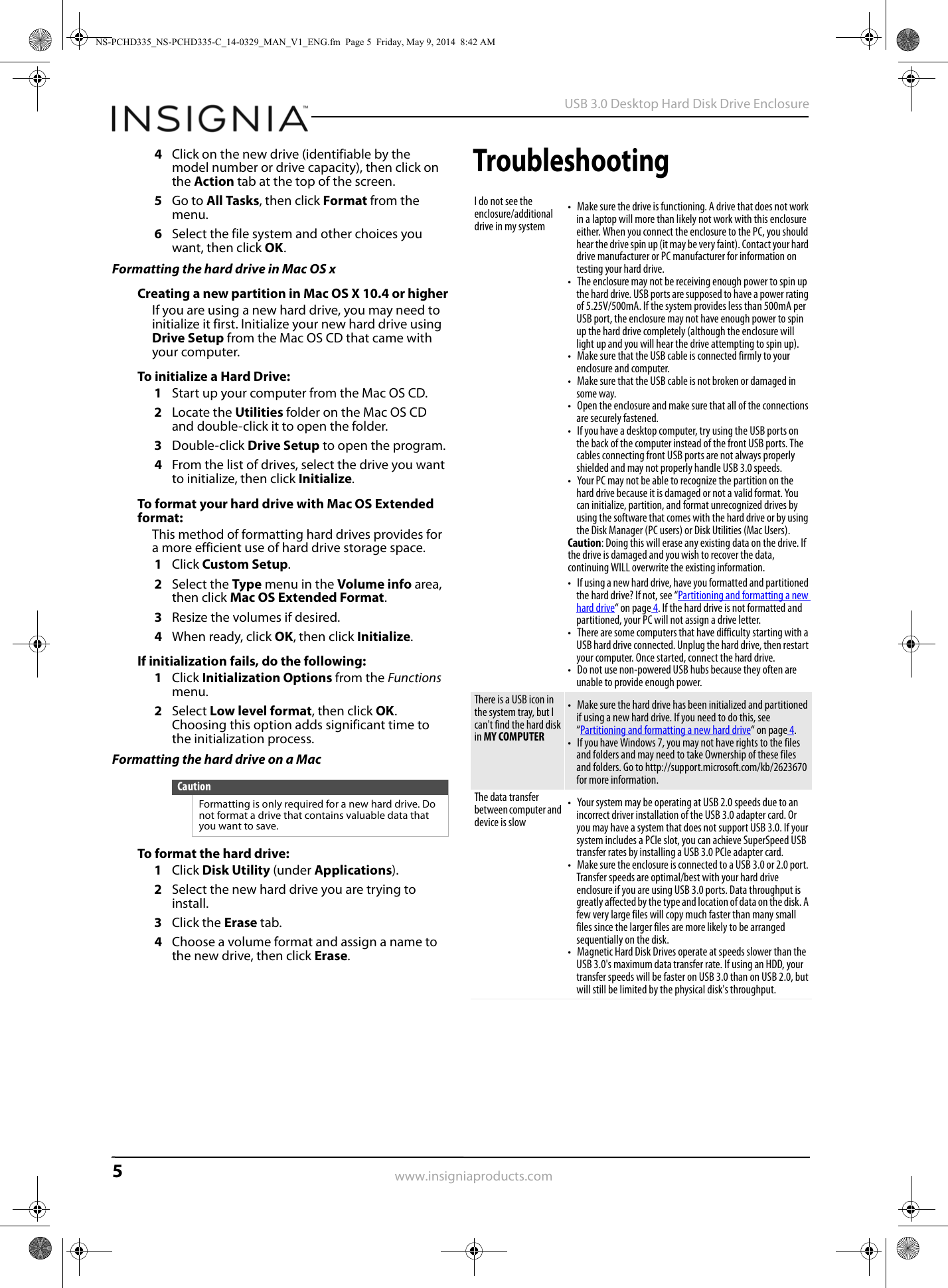 Page 5 of 8 - Insignia NS-PCHD335NS-PCHD335-C NS-PCHD335-NS-PCHD335-C_14-0329_WEB_V1_ENG User Manual  To The 271a15d9-1484-484f-9eea-c74e0238205a