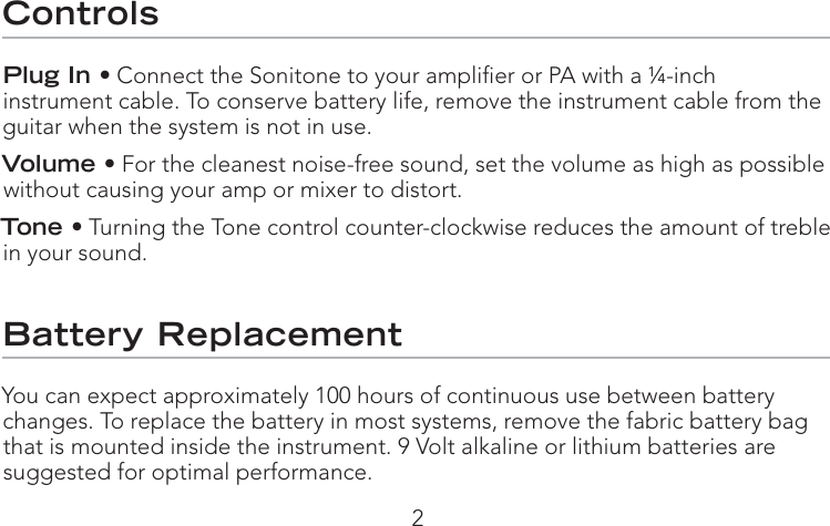 Page 2 of 4 - Sonitone User Guide