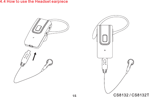 4.4 How to use the Headset earpiece15 CS8132 / CS8132T