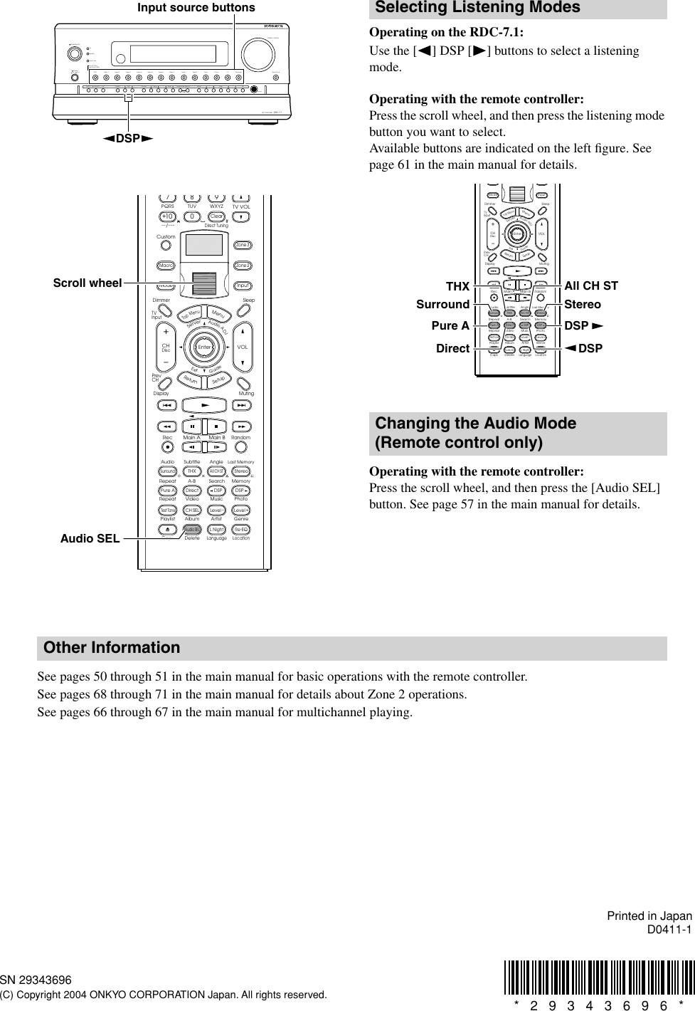 Integra Rdc 7 1 Users Manual