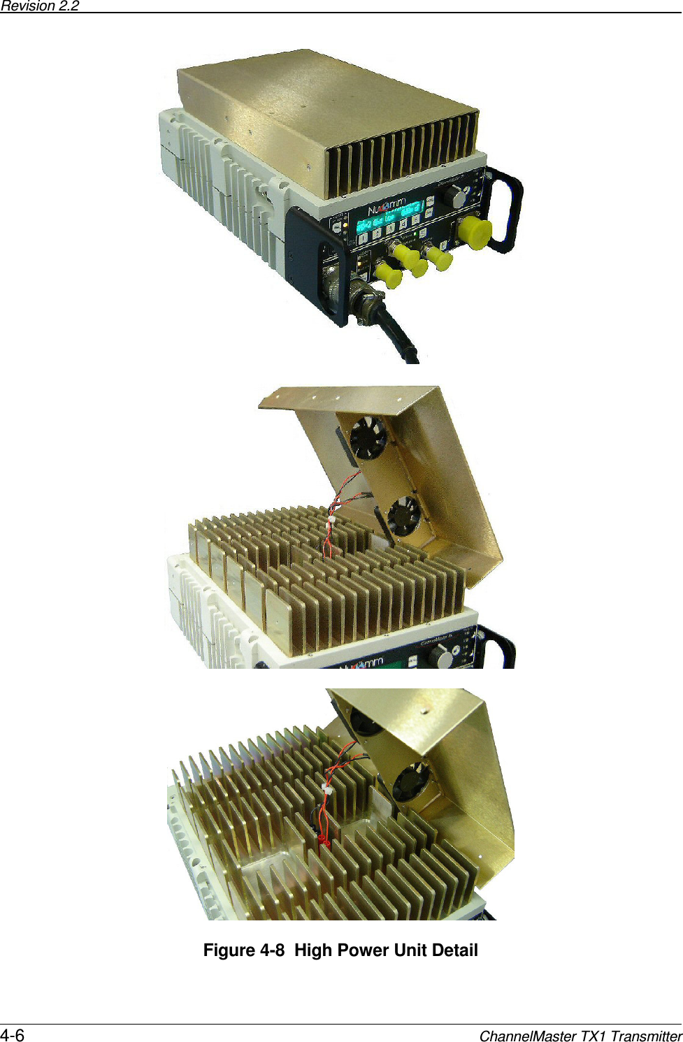 Revision 2.2      4-6 ChannelMaster TX1 Transmitter       Figure 4-8  High Power Unit Detail 