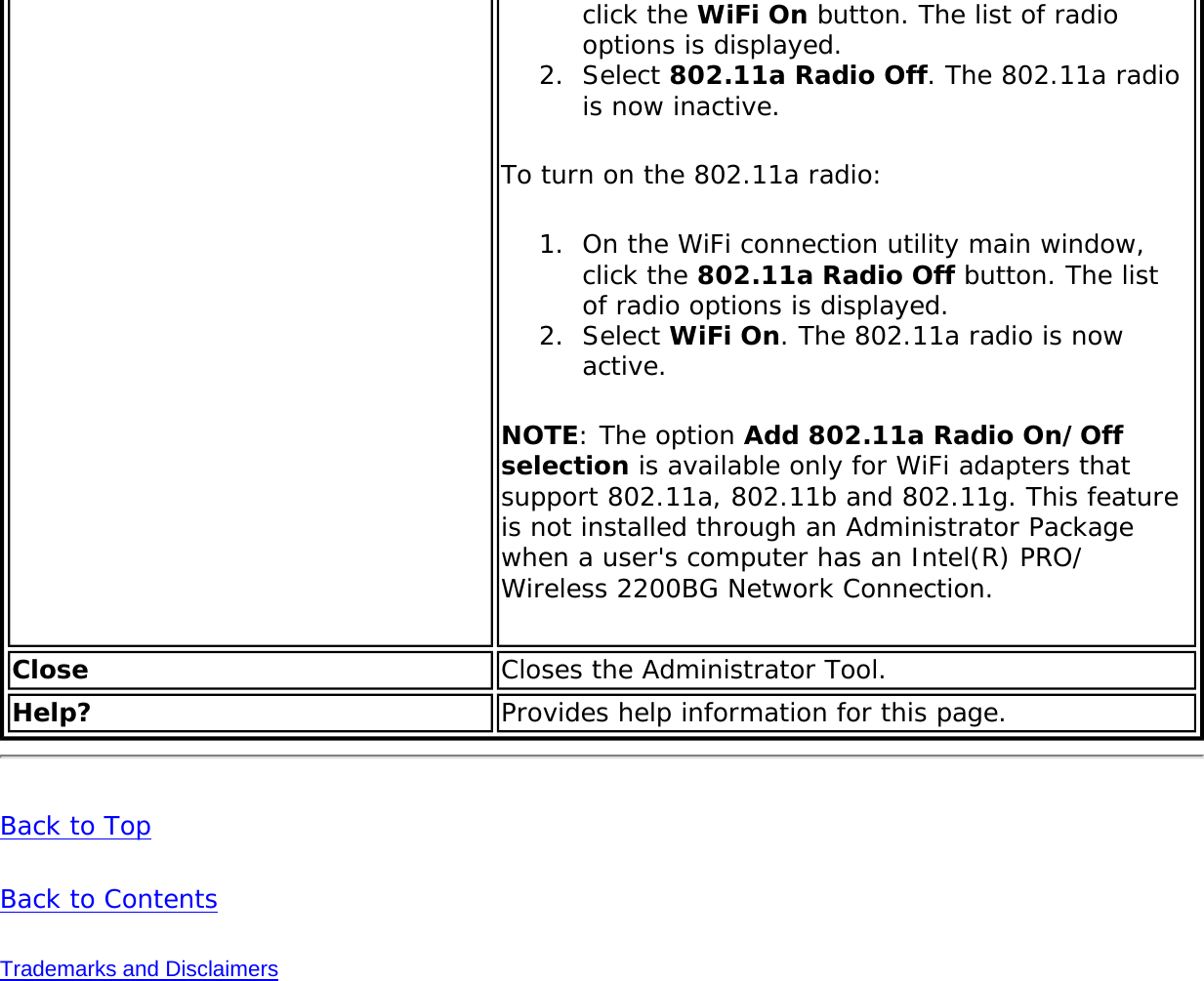Page 139 of Intel 112BNH Intel Centrino Wireless-N 1000 User Manual Contents