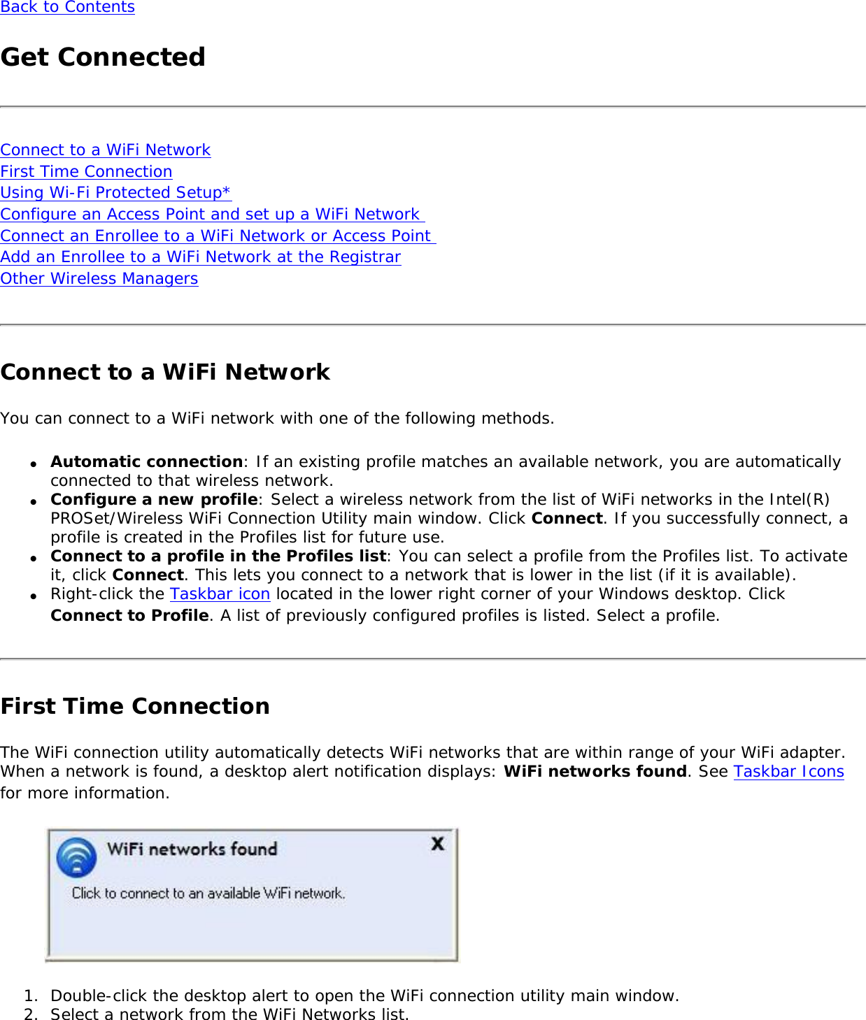 Page 20 of Intel 112BNH Intel Centrino Wireless-N 1000 User Manual Contents