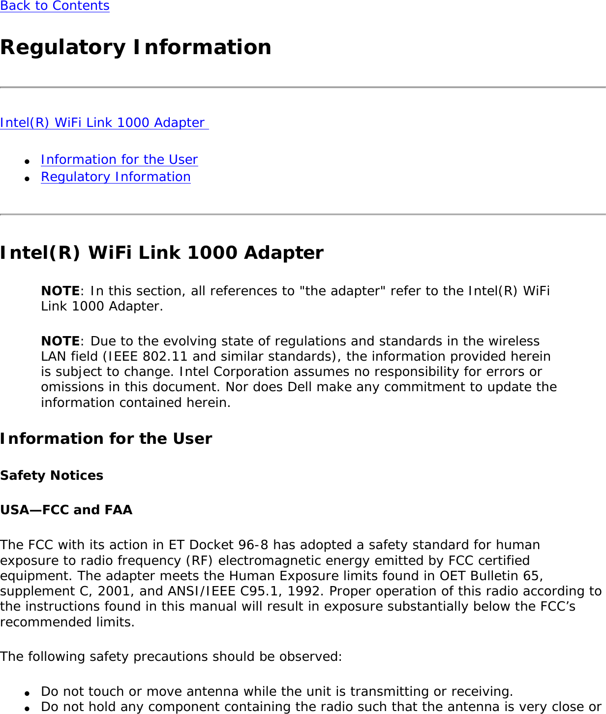 Page 214 of Intel 112BNH Intel Centrino Wireless-N 1000 User Manual Contents