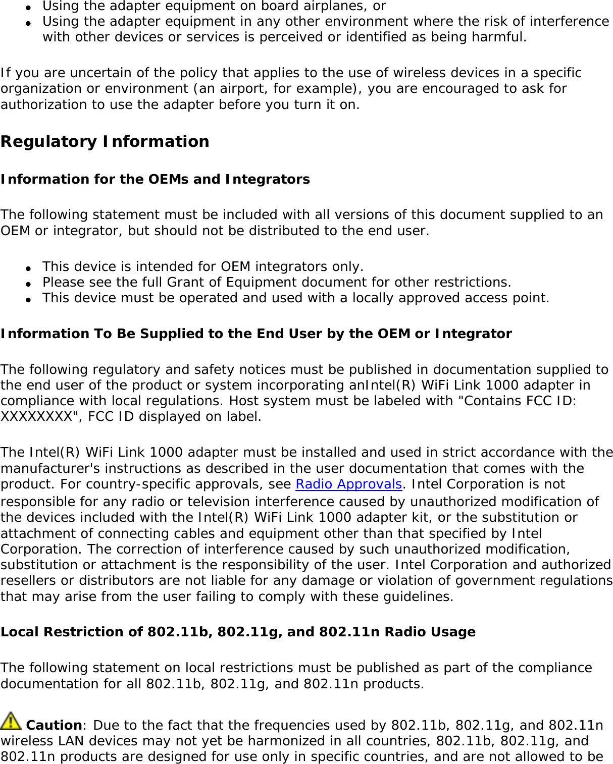 Page 217 of Intel 112BNH Intel Centrino Wireless-N 1000 User Manual Contents