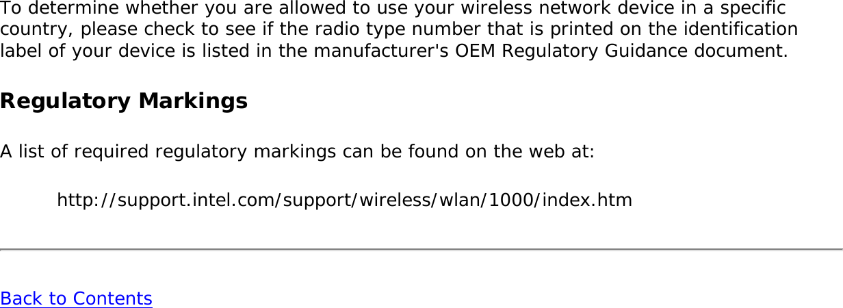 Page 223 of Intel 112BNH Intel Centrino Wireless-N 1000 User Manual Contents