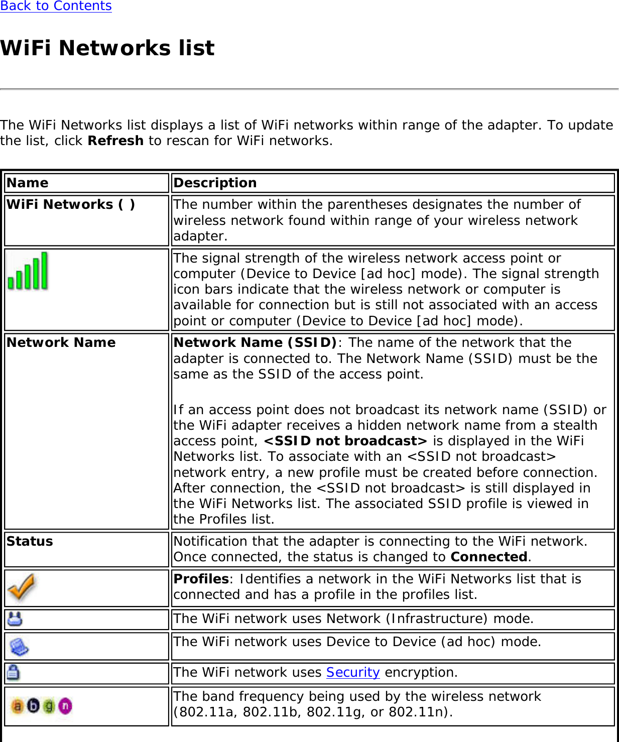Page 33 of Intel 112BNH Intel Centrino Wireless-N 1000 User Manual Contents