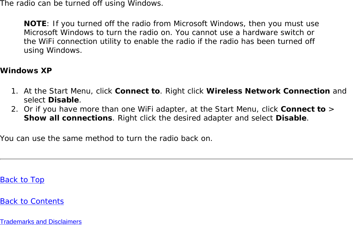 Page 58 of Intel 112BNH Intel Centrino Wireless-N 1000 User Manual Contents