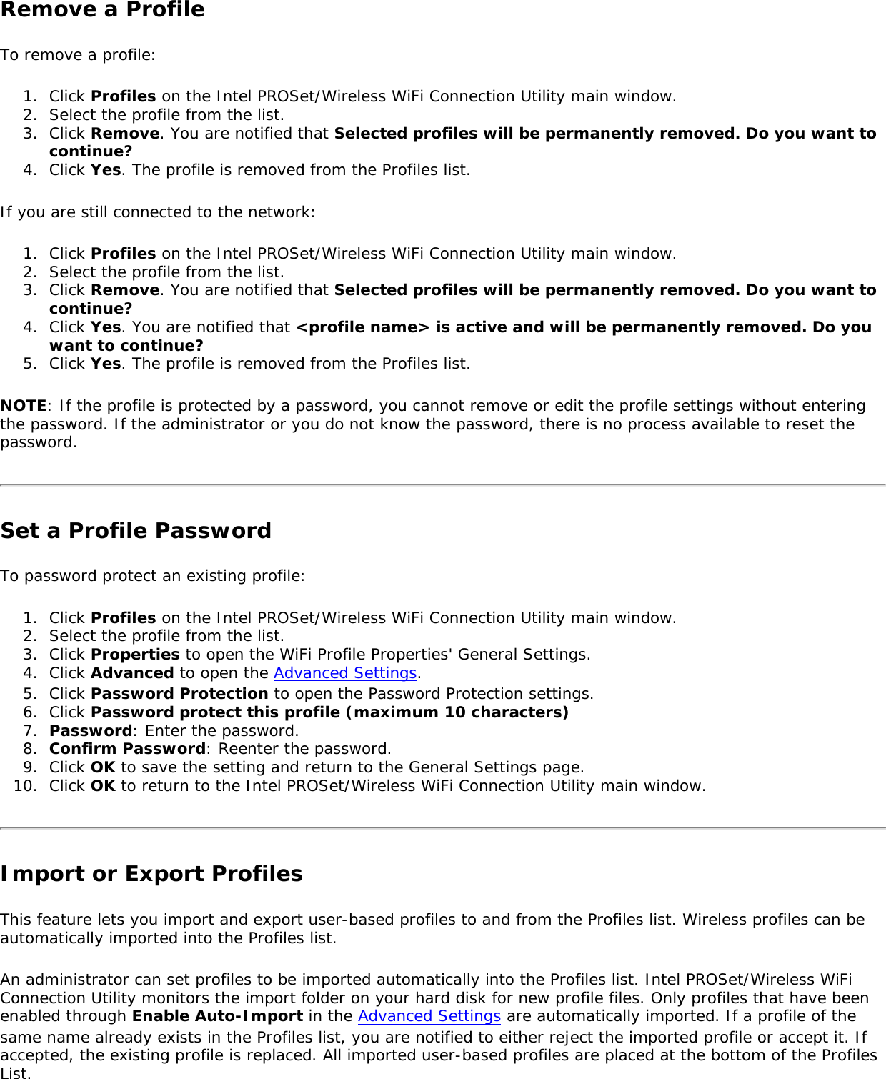 Page 78 of Intel 112BNH Intel Centrino Wireless-N 1000 User Manual Contents