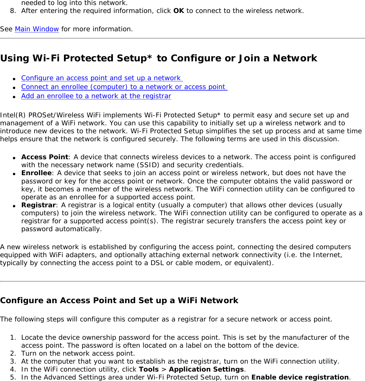 Page 22 of Intel 112BNHU Intel Centrino Wireless-N 1000 User Manual Contents