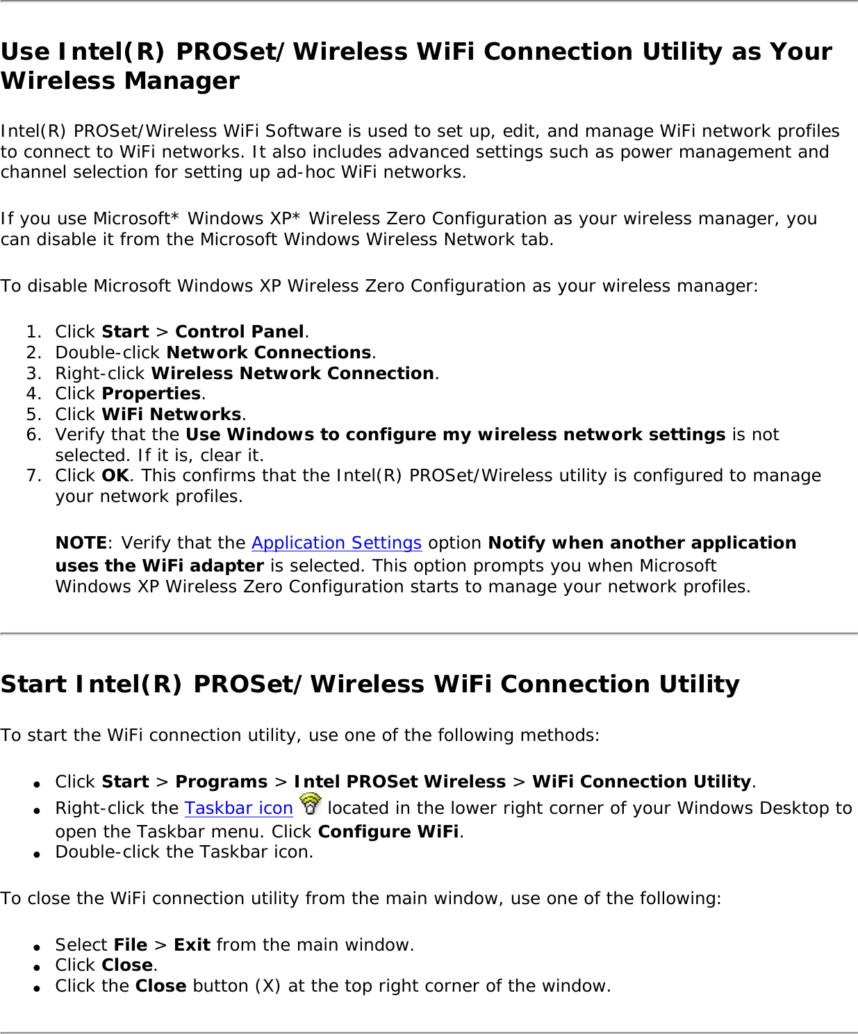 Page 5 of Intel 112BNHU Intel Centrino Wireless-N 1000 User Manual Contents