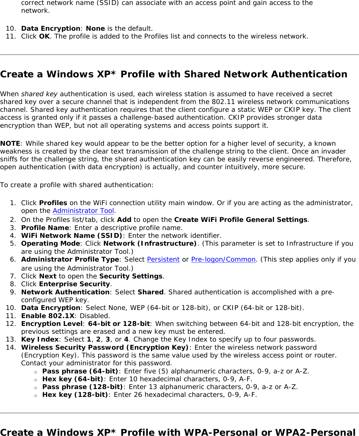 Page 160 of Intel 112BNM Intel Centrino Wireless-N 1000 User Manual Contents