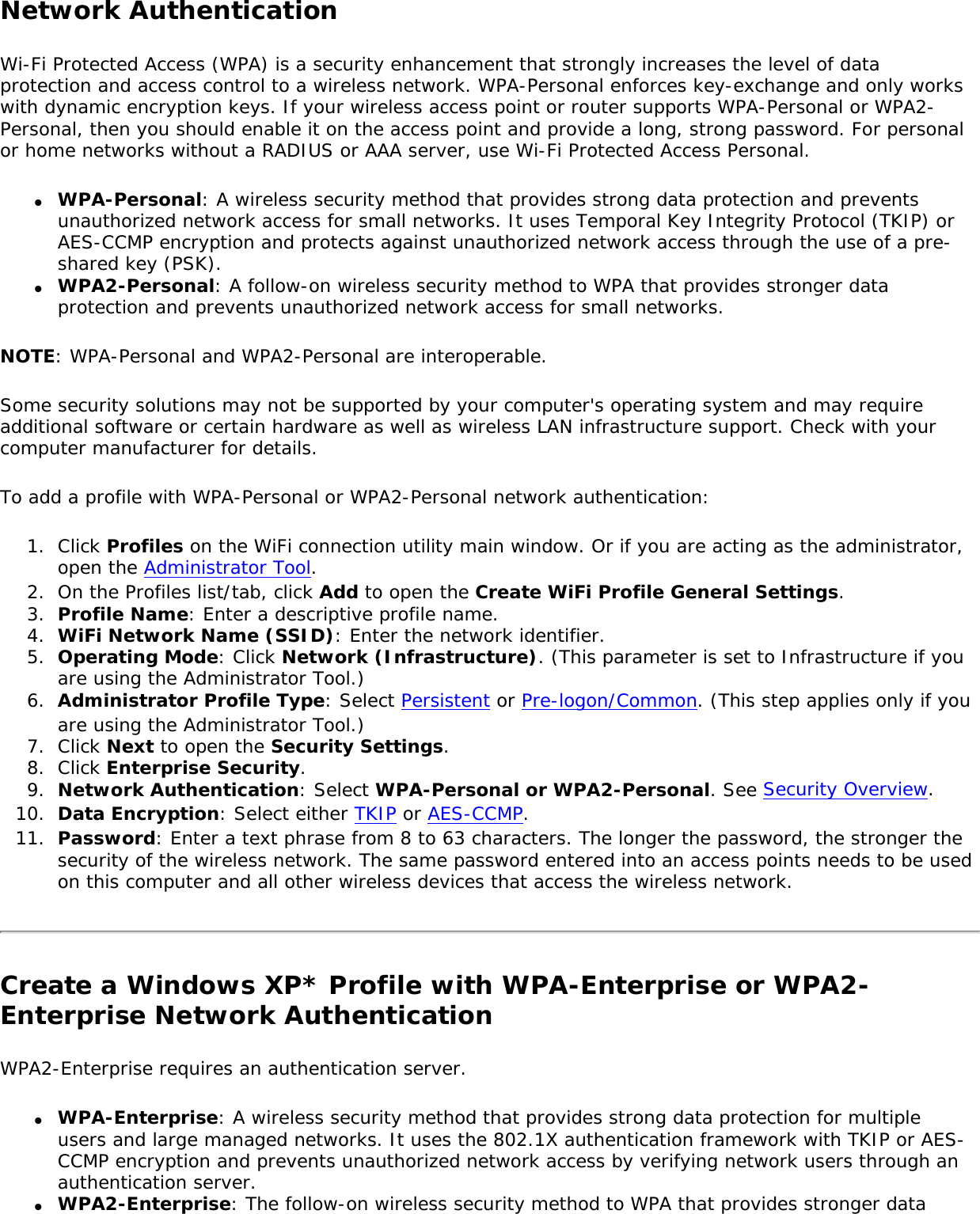Page 161 of Intel 112BNM Intel Centrino Wireless-N 1000 User Manual Contents