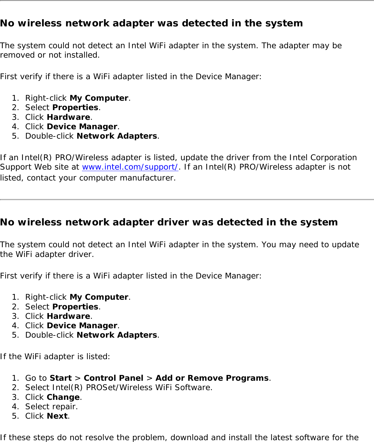 Page 194 of Intel 112BNM Intel Centrino Wireless-N 1000 User Manual Contents