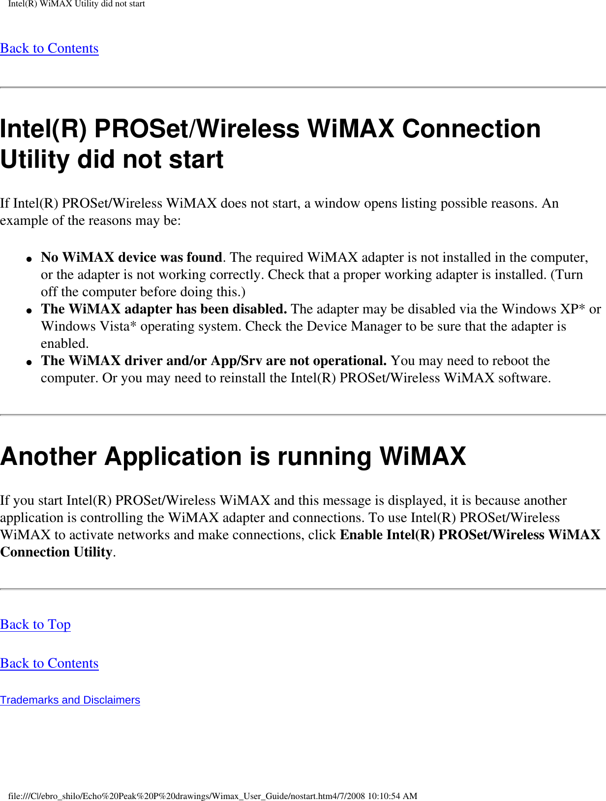 Page 14 of Intel 533ANXM Intel WiFi/WiMax Link 5350 User Manual Network Details