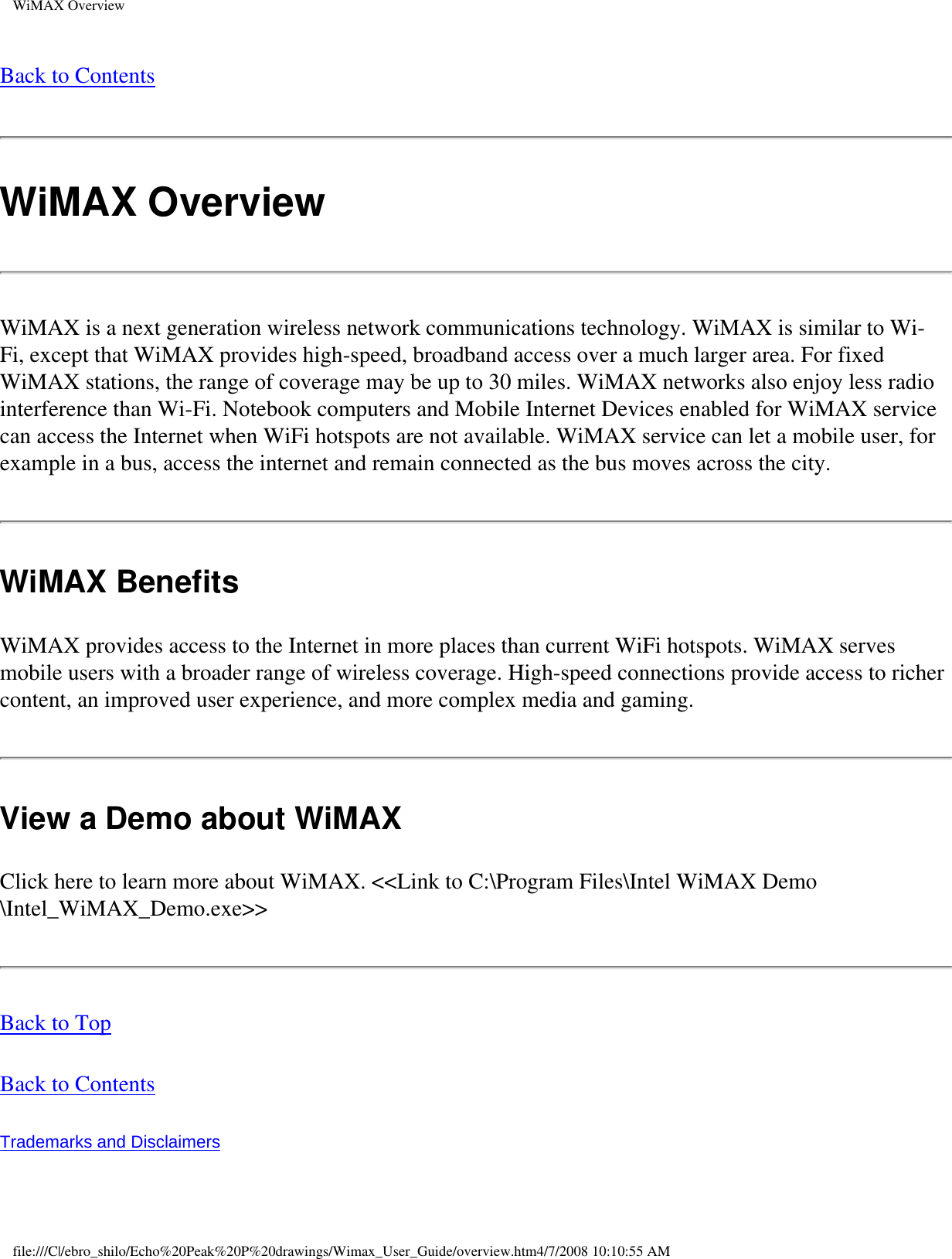 Page 15 of Intel 533ANXM Intel WiFi/WiMax Link 5350 User Manual Network Details