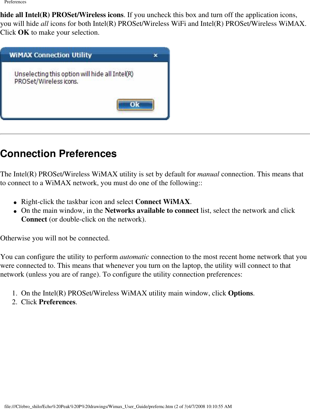 Page 17 of Intel 533ANXM Intel WiFi/WiMax Link 5350 User Manual Network Details