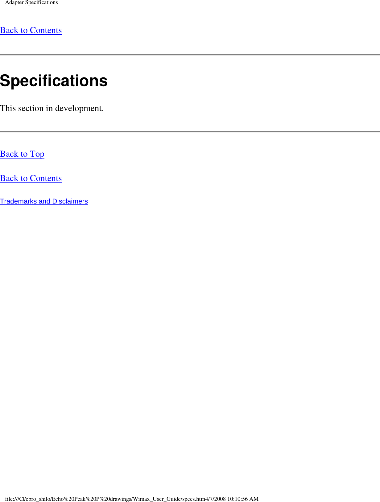 Page 20 of Intel 533ANXM Intel WiFi/WiMax Link 5350 User Manual Network Details