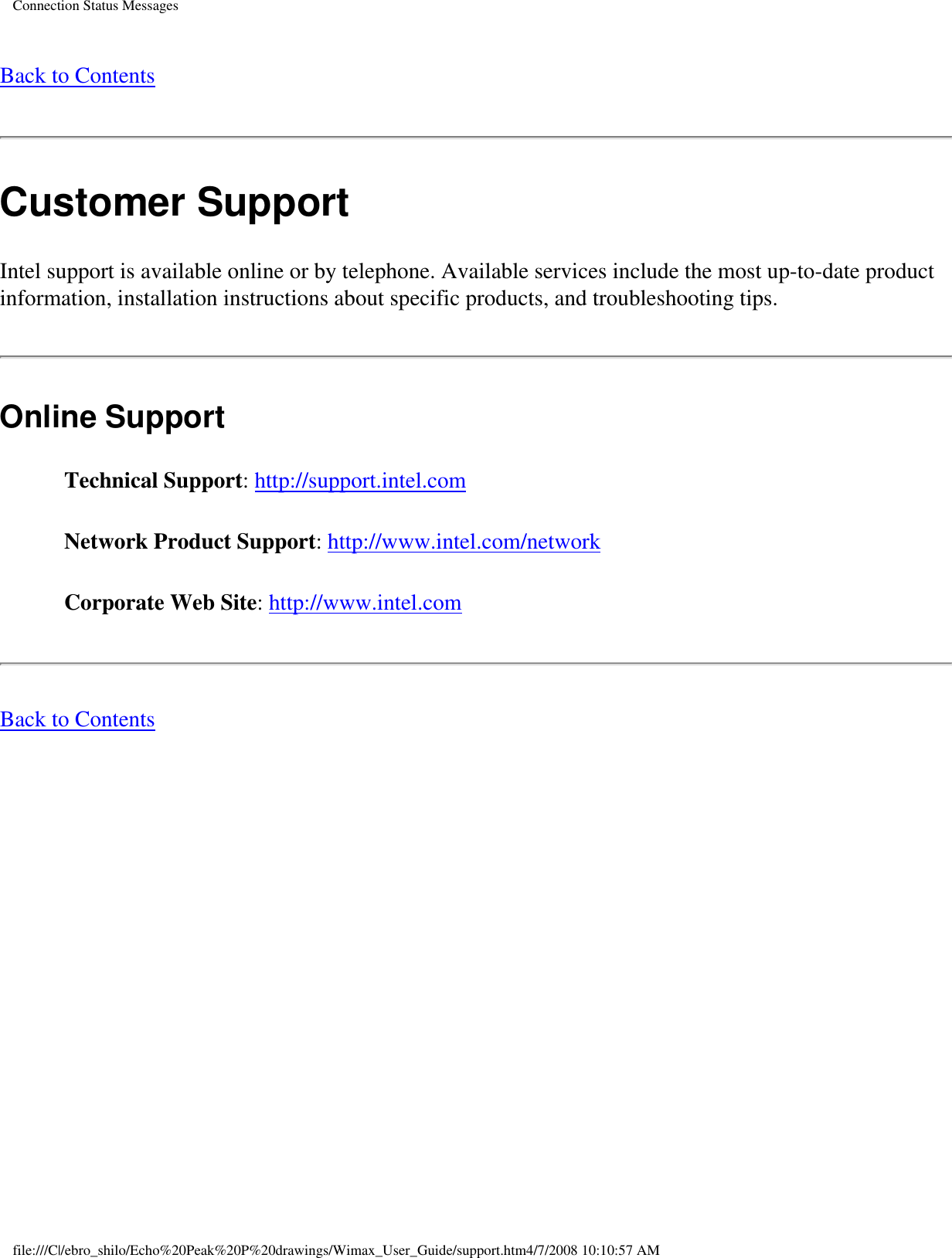 Page 31 of Intel 533ANXM Intel WiFi/WiMax Link 5350 User Manual Network Details