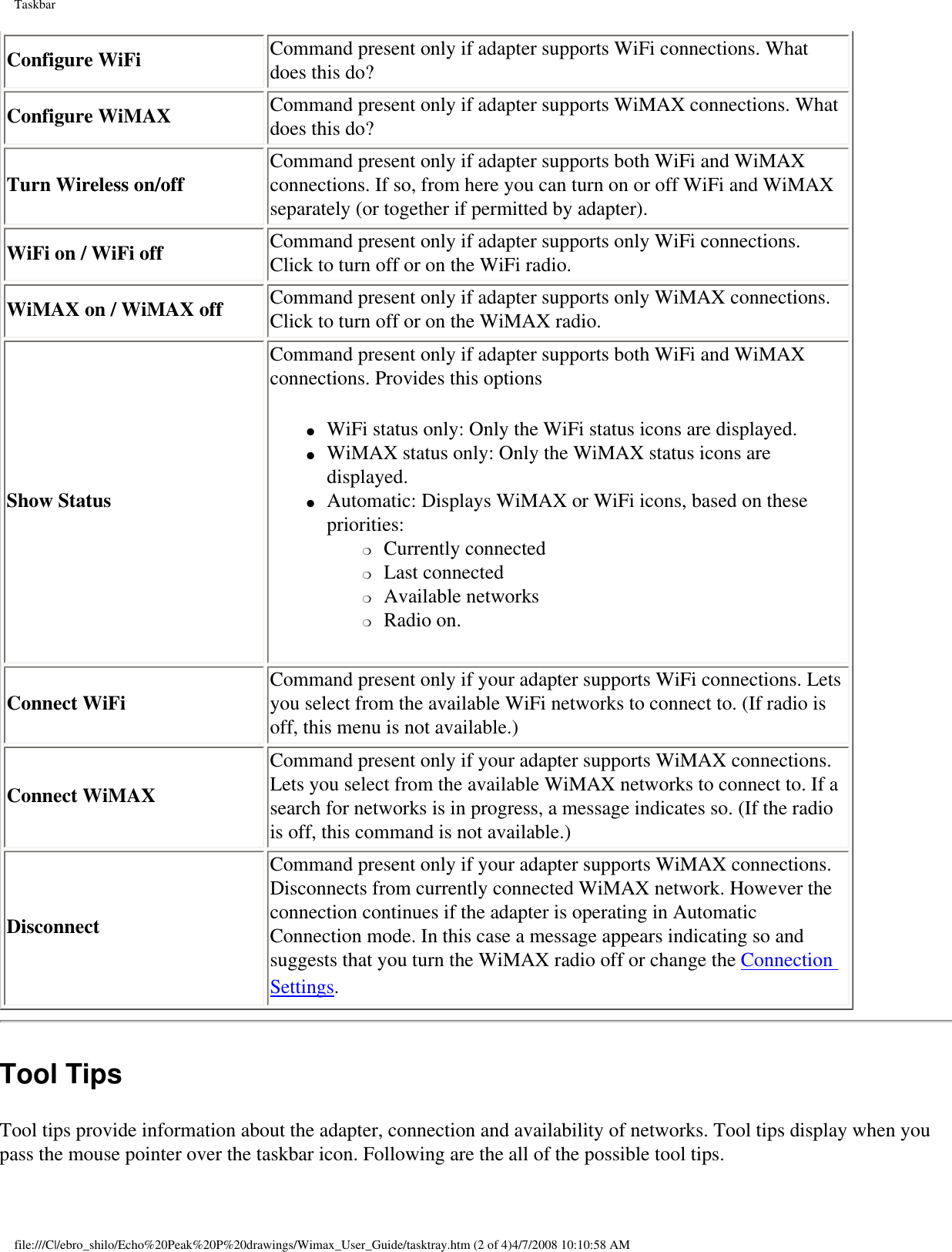 Page 33 of Intel 533ANXM Intel WiFi/WiMax Link 5350 User Manual Network Details