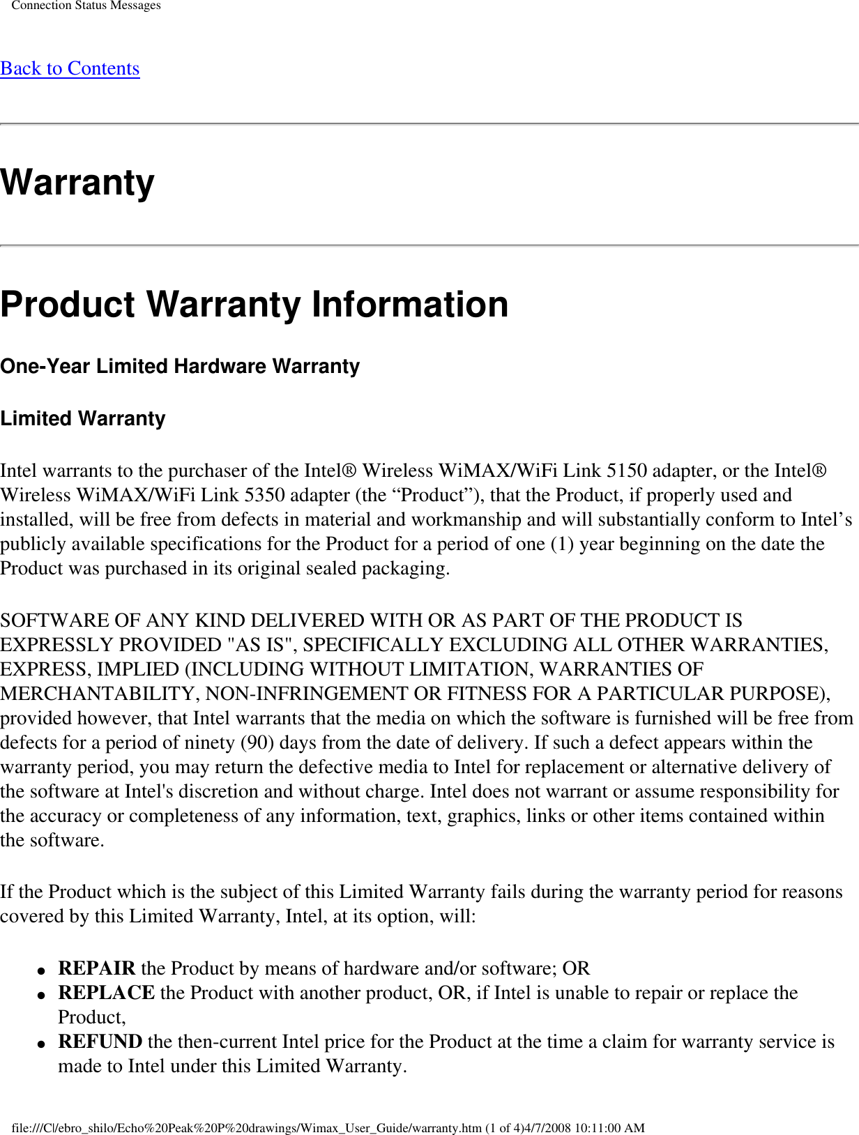 Page 37 of Intel 533ANXM Intel WiFi/WiMax Link 5350 User Manual Network Details