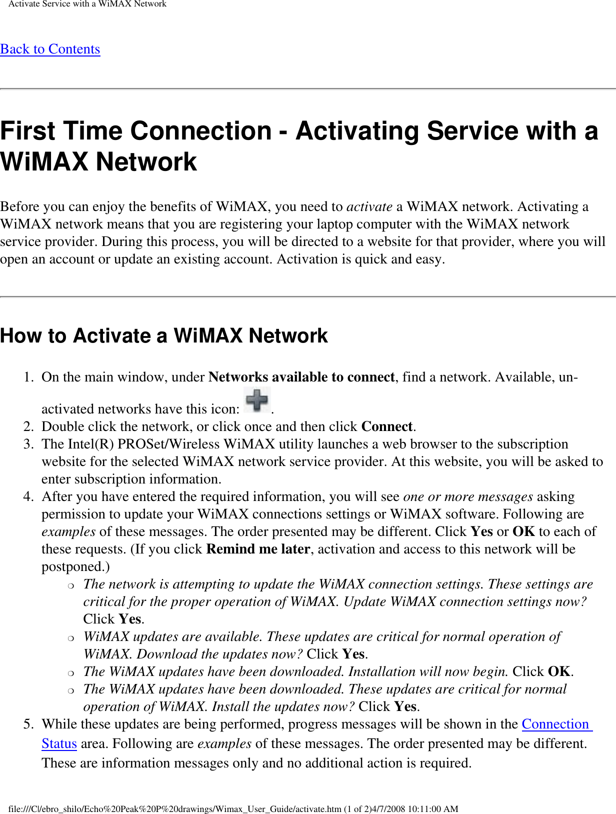 Page 41 of Intel 533ANXM Intel WiFi/WiMax Link 5350 User Manual Network Details