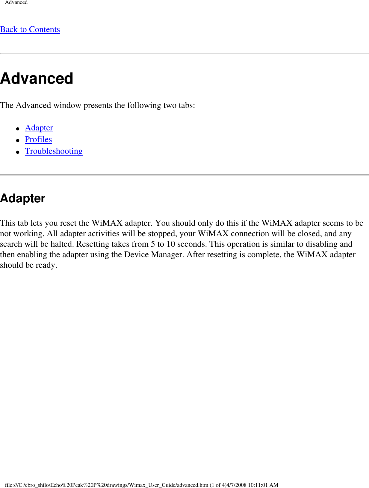 Page 43 of Intel 533ANXM Intel WiFi/WiMax Link 5350 User Manual Network Details