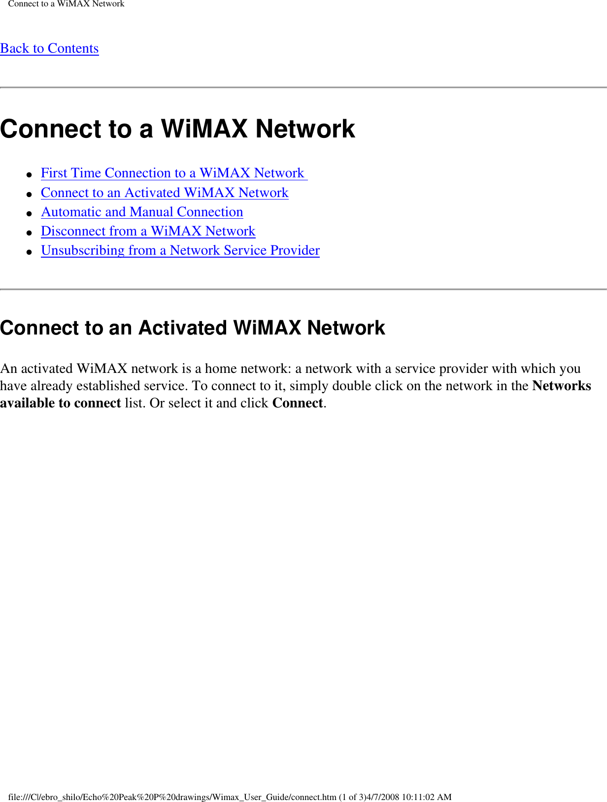 Page 47 of Intel 533ANXM Intel WiFi/WiMax Link 5350 User Manual Network Details