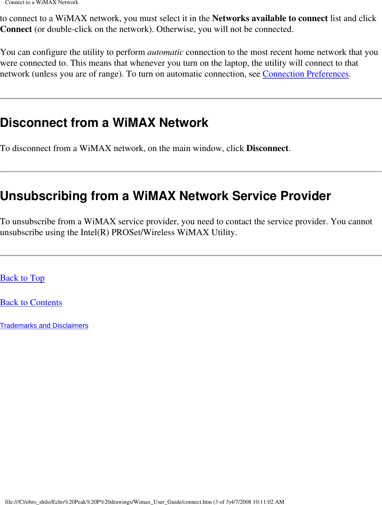 Page 49 of Intel 533ANXM Intel WiFi/WiMax Link 5350 User Manual Network Details